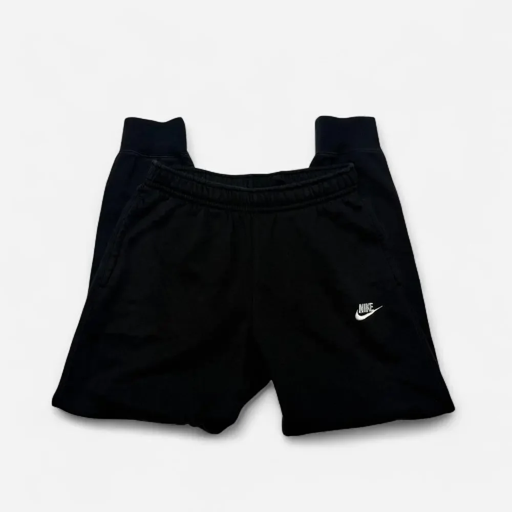 Nike Black Sweatpants Joggers Small Swoosh Logo Casual Athletic Pants